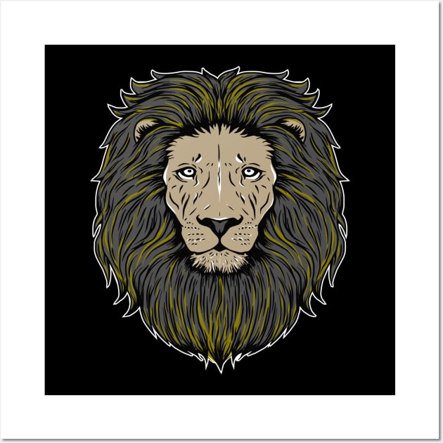 Lion Head Majestic Wall Art by ShirtyLife